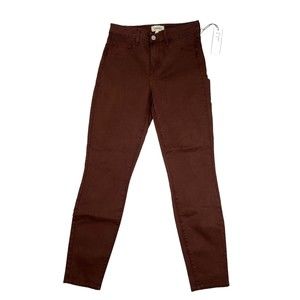 NWT L'AGENCE Women's Sz 25 Margot High Rise Skinny Jeans Brown THU Color Dev